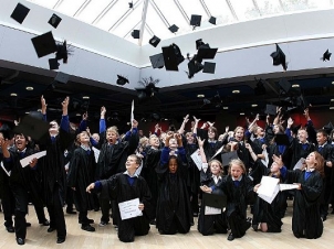 Excited Young Graduands after a Graduation Ceremony